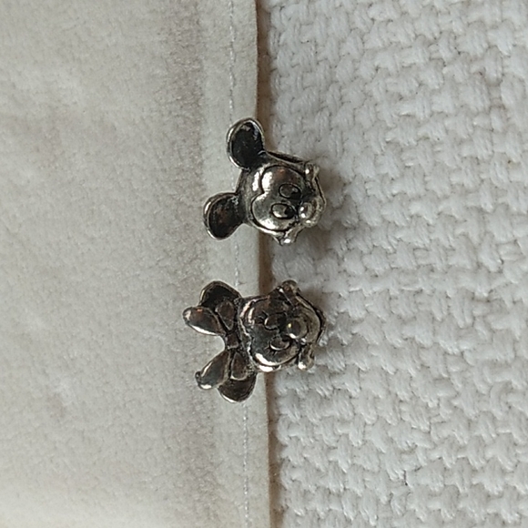 Vintage 925 Sterling Silver Pandora Minnie & Mickey Mouse - Picture 4 of 6
